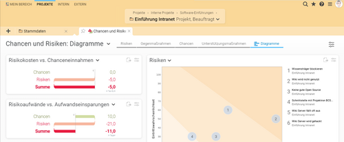 Chancen und Risiken in Projektron BCS