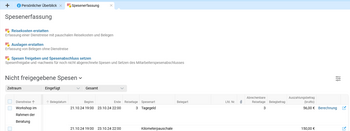 Verschiedene Spesen- und Belegarten erfassen in der BCS Spesenerfassung. Ein Blick in das Spesenerfassungsmodul von BCS