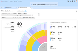 Interaktive Mitarbeiterinterna-Grafik mit dynamischer Filterfunktion