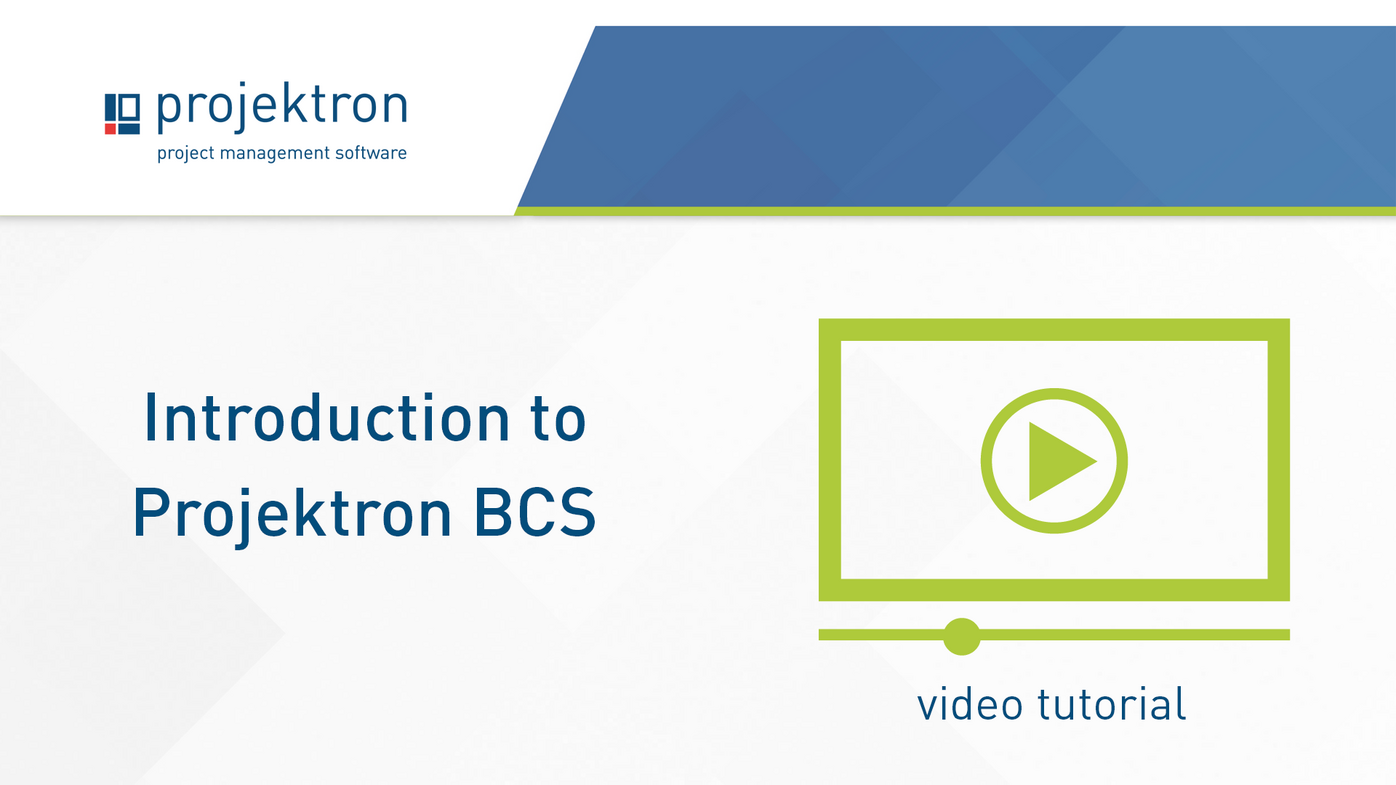 The introductory video to Projektron BCS gives you a comprehensive overview of the user interface and the basic navigation of the project management tool. Further tutorials can be found directly via the documentation of BCS. Introduction to Projektron BCS Video Thumbnail