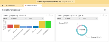 Graphical ticket evaluations in Projektron BCS