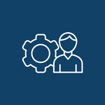 Digitalisierung entfaltet nur dann Wirkung, wenn sie im Alltag verstanden, angenommen und genutzt wird. Icon für Change Management und Nutzerakzeptanz in der Digitalisierung