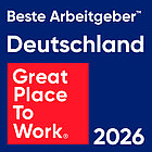 2026 wurde Projektron als einer der besten Arbeitgeber Deutschlands im Wettbewerb von Great Place To Work® ausgezeichnet. Siegel Beste Arbeitgeber Deutschlands 2026 für Projektron GmbH