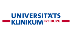 Offizielles Logo des Universitätsklinikums Freiburg (UKF), eines der größten Universitätskliniken Deutschlands mit über 15.000 Mitarbeiterinnen, rund 2.000 Ärztinnen und mehr als 4.600 Pflegekräften. Das UKF versorgt jährlich etwa 90.000 stationäre Patient*innen und führt rund 980.000 Ambulanzbesuche durch. Offizielles Logo des Universitätsklinikums Freiburg