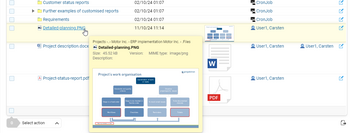 File storage in Projektron BCS