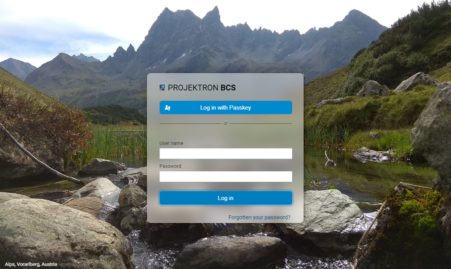 Passwordless authentication in Projektron BCS 24.2 with passkeys that provide strong encryption and phishing protection.