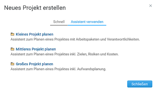 Projekt-Assistent in Projektrn BCS