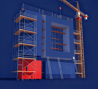 A construction crane lifts building blocks onto the Projektron logo – a symbol of the continuous expansion and further development of the software. A construction crane lifts building blocks onto the Projektron logo – a symbol of the continuous expansion and further development of the software.