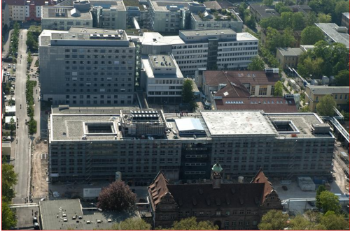 Aerial view of the Nuremberg North Hospital. Aerial view of Nuremberg North Hospital