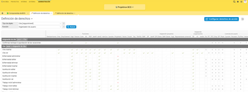 En la matriz de derechos de Projektron BCS puede personalizar los derechos con unos pocos clics