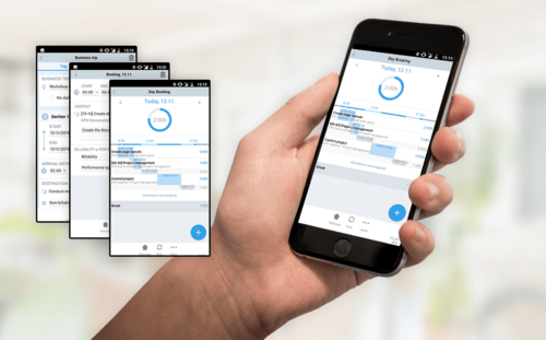 Mobile time, contact and expense recording with the Projektron WebApp