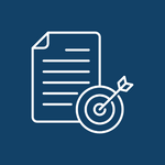 Messbare Ziele und klare Nutzenhypothesen bilden die Grundlage für jede Digitalrendite. Icon für Zieldefinition und Nutzenhypothesen mit Fokus auf messbare Ergebnisse