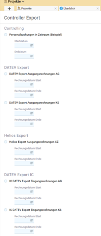 DATEV export from BCS