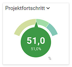 individualisierter Projektfortschrittstacho in Projektron BCS