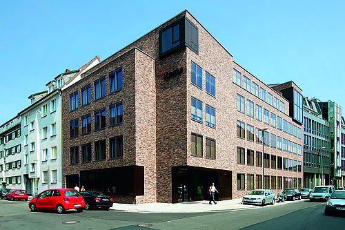 La photo montre le bâtiment d'items à Münster.