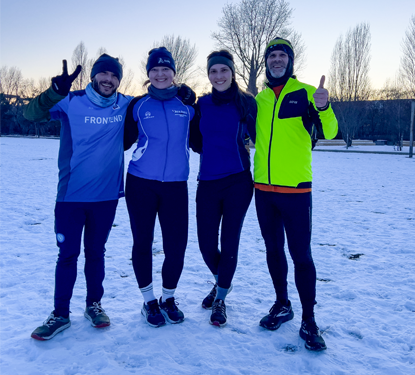 Laufen bei Schnee und Kälte? Kein Problem für den Projektron-Lauftreff!