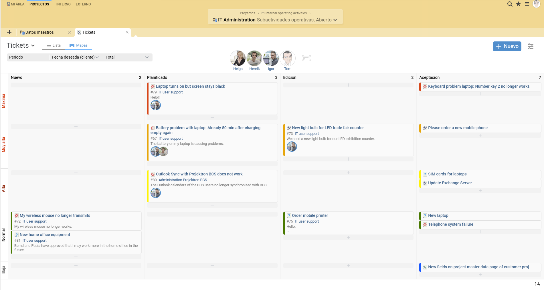 Kanban con BCS